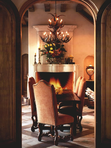Dining Room with Fire Place